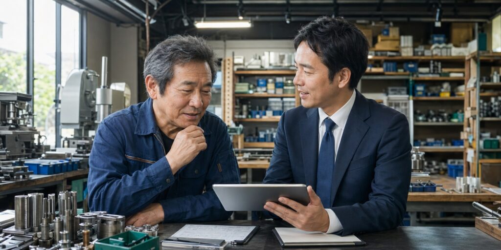 立川市周辺の製造業で事業承継を相談する経営者