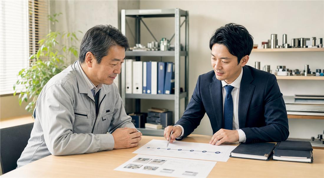 会社売却の初回相談をするイメージ