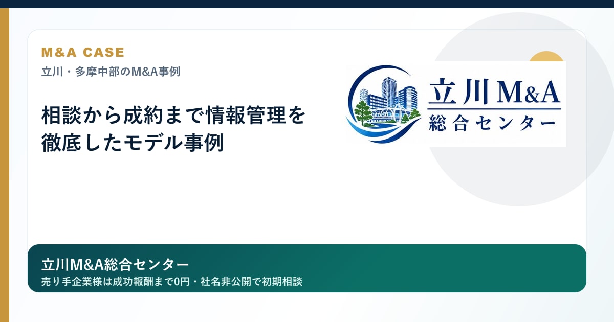 相談から成約まで情報管理を徹底したモデル事例のロゴ入りアイキャッチ画像